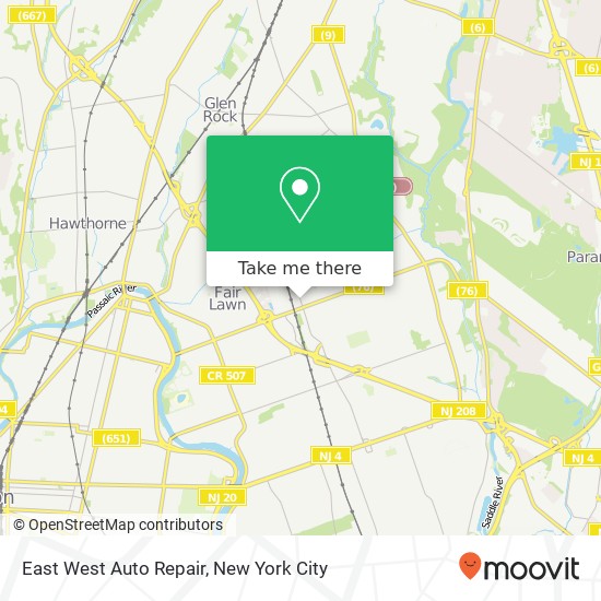 East West Auto Repair map