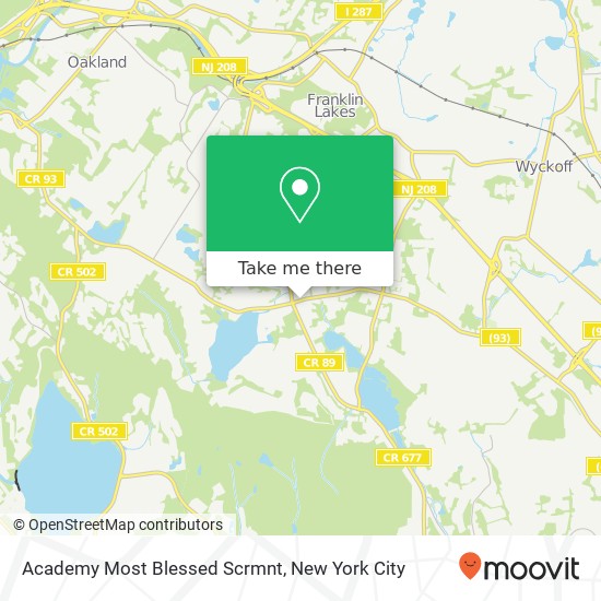 Academy Most Blessed Scrmnt map