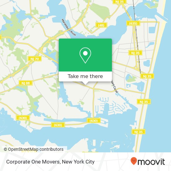 Corporate One Movers map