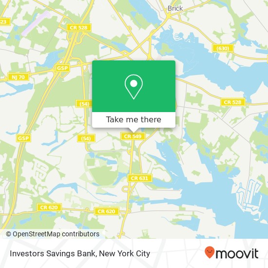 Mapa de Investors Savings Bank