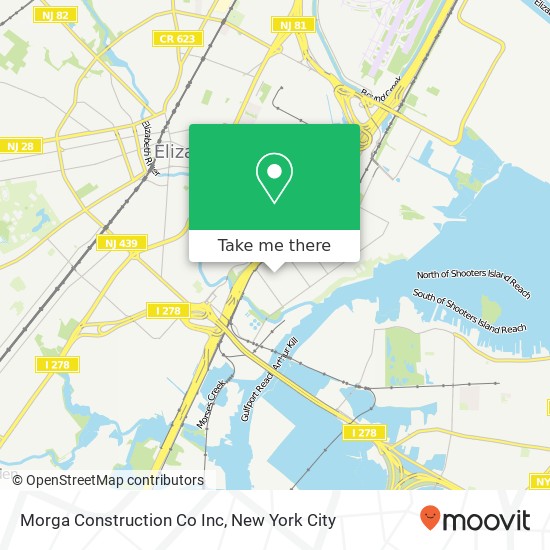 Morga Construction Co Inc map