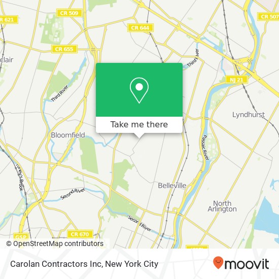 Carolan Contractors Inc map