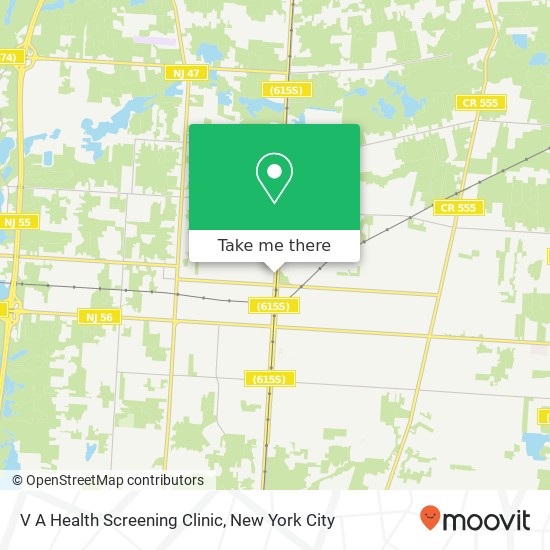 V A Health Screening Clinic map