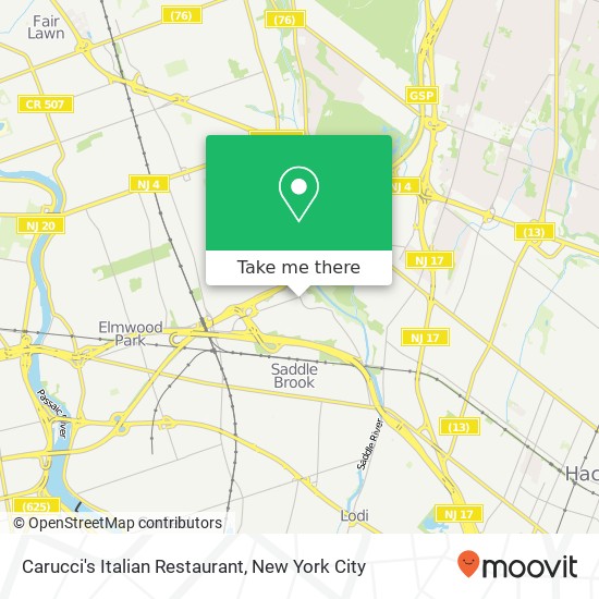 Mapa de Carucci's Italian Restaurant