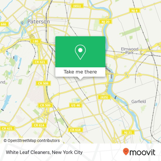 White Leaf Cleaners map