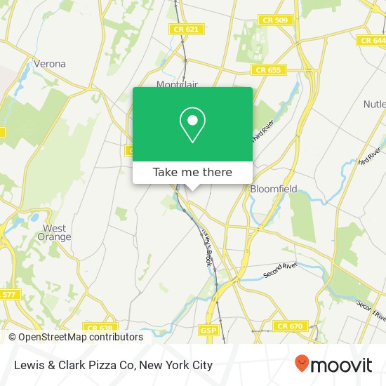 Lewis & Clark Pizza Co map