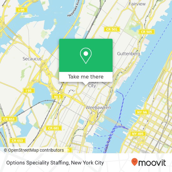 Options Speciality Staffing map