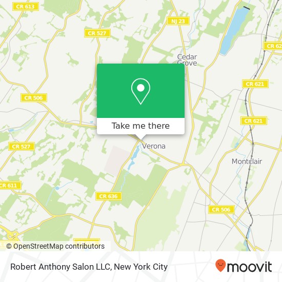 Robert Anthony Salon LLC map