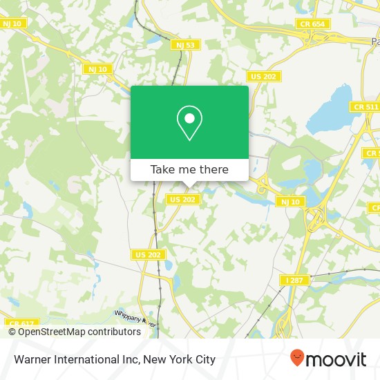 Warner International Inc map