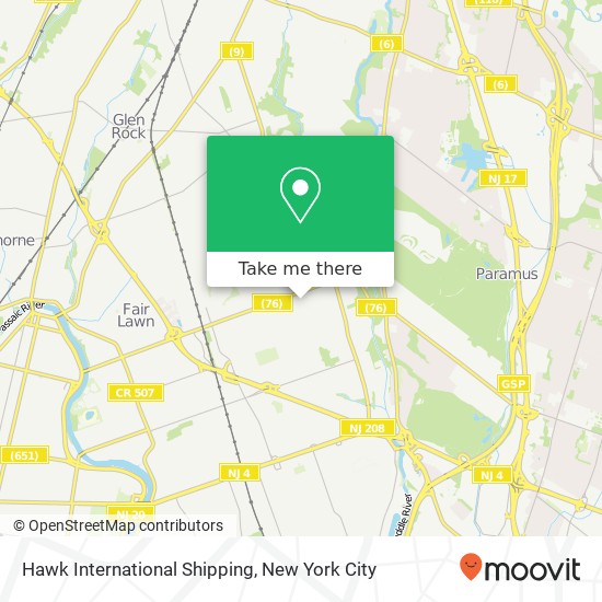 Hawk International Shipping map