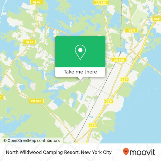 Mapa de North Wildwood Camping Resort