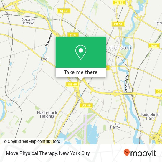 Move Physical Therapy map