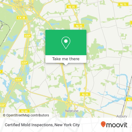 Certified Mold Inspections map