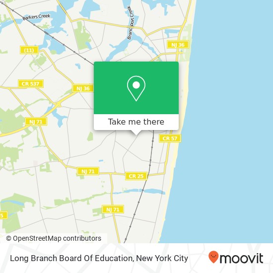 Long Branch Board Of Education map
