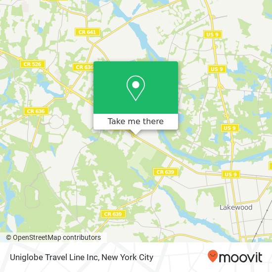 Uniglobe Travel Line Inc map