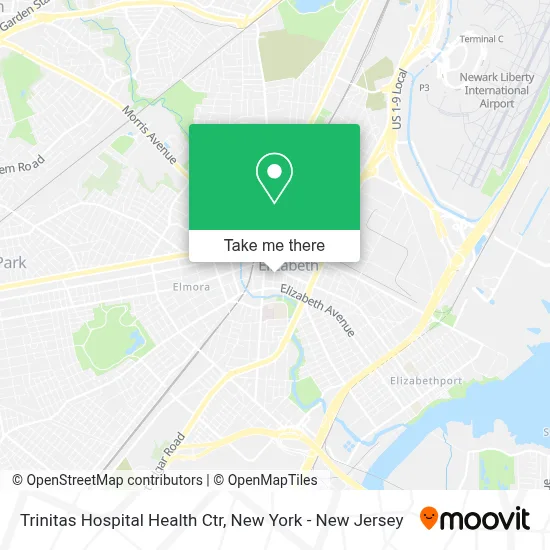 Trinitas Hospital Health Ctr map