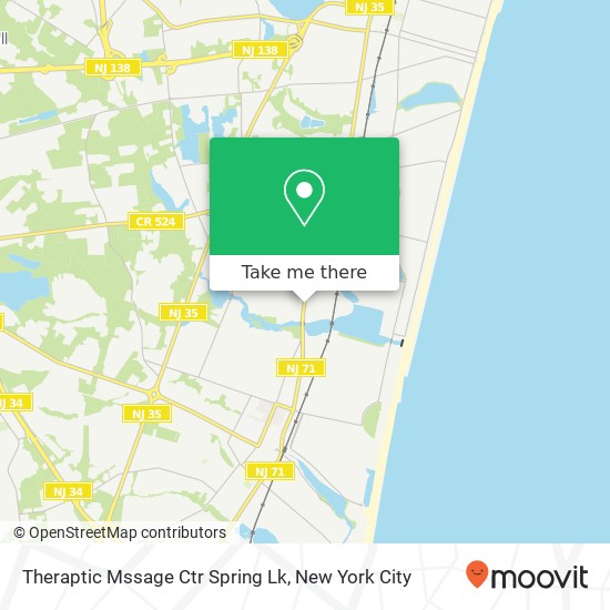 Theraptic Mssage Ctr Spring Lk map