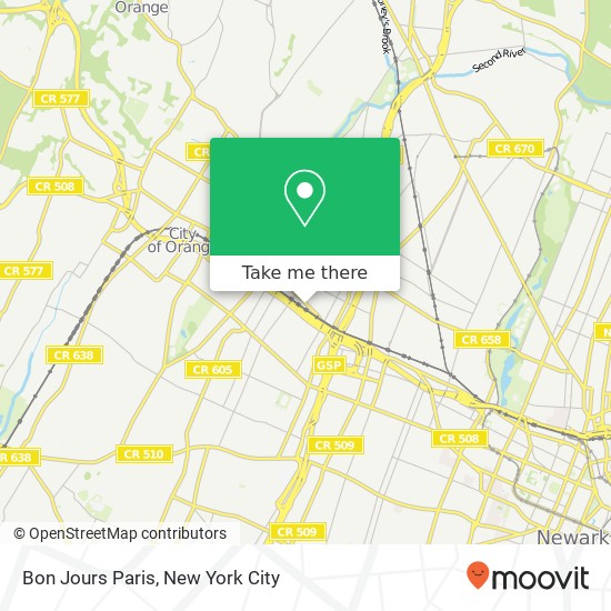 Bon Jours Paris map