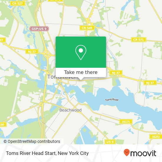 Mapa de Toms River Head Start