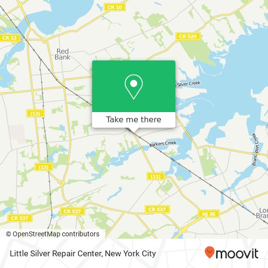 Mapa de Little Silver Repair Center