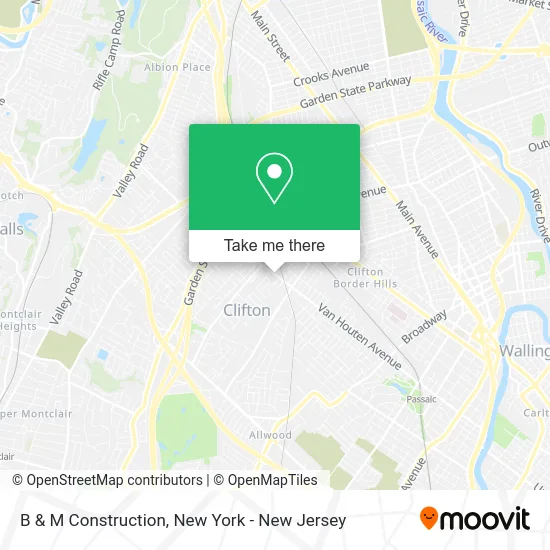 B & M Construction map