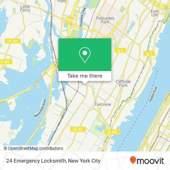 24 Emergency Locksmith map