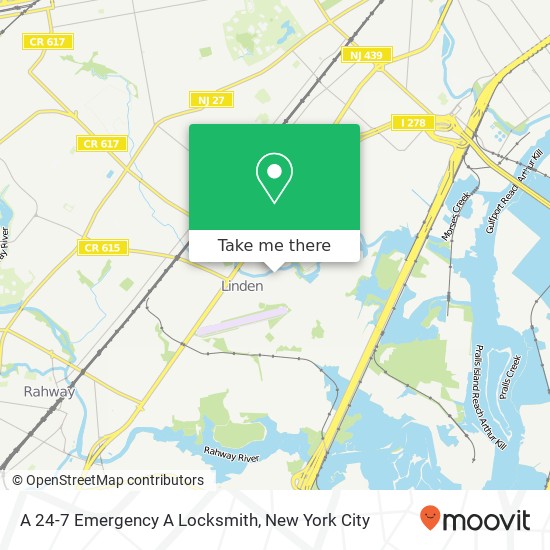 A 24-7 Emergency A Locksmith map