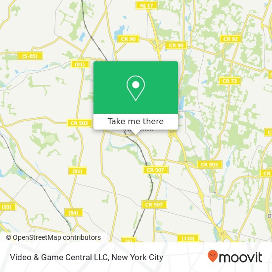 Mapa de Video & Game Central LLC