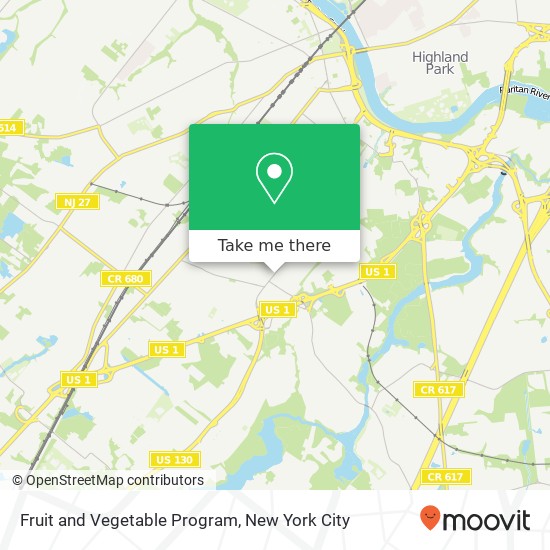 Mapa de Fruit and Vegetable Program