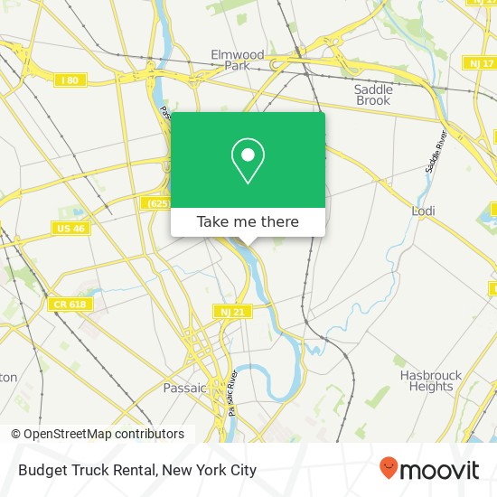 Budget Truck Rental map