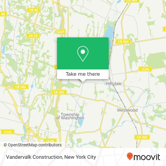 Vandervalk Construction map