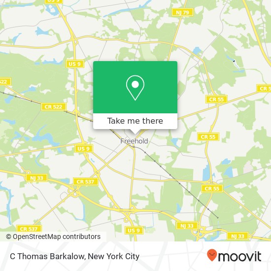 Mapa de C Thomas Barkalow