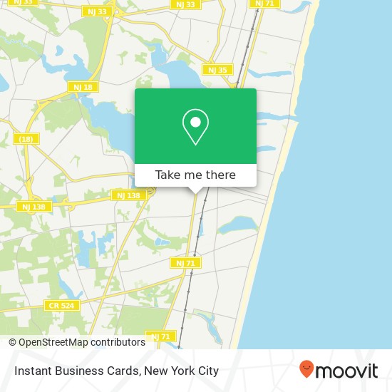 Instant Business Cards map