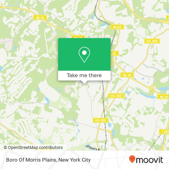 Mapa de Boro Of Morris Plains