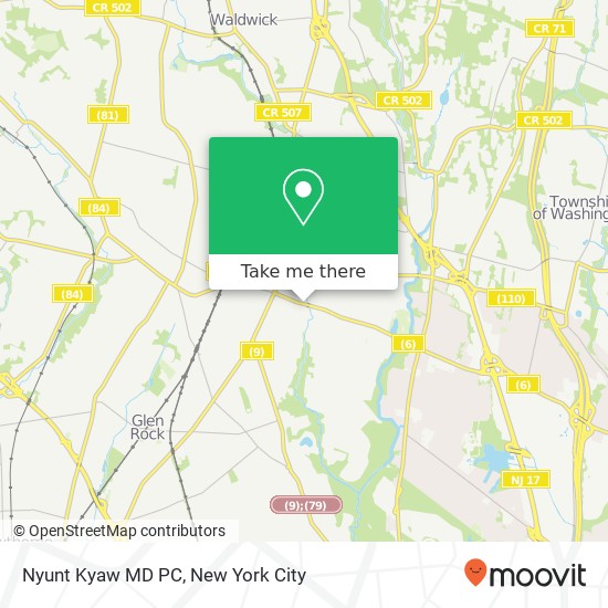 Nyunt Kyaw MD PC map