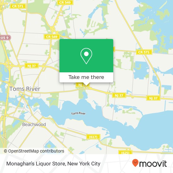 Mapa de Monaghan's Liquor Store