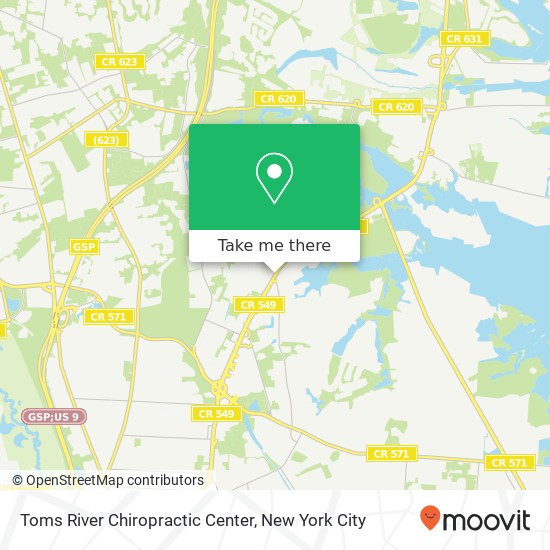 Mapa de Toms River Chiropractic Center