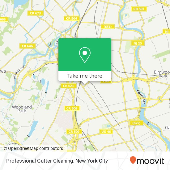 Professional Gutter Cleaning map