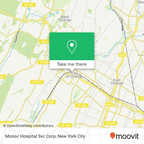 Mapa de Monoc Hospital Svc Corp