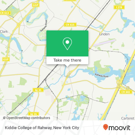 Kiddie College of Rahway map