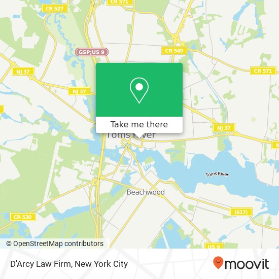 D'Arcy Law Firm map