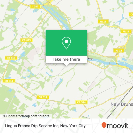 Mapa de Lingua Franca Dtp Service Inc