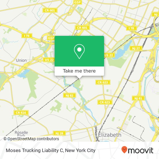 Mapa de Moses Trucking Liability C