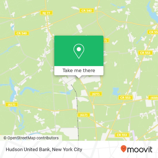 Hudson United Bank map