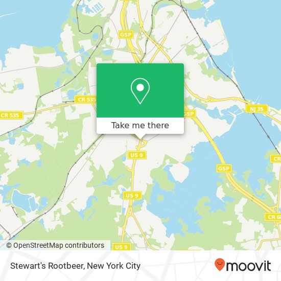 Mapa de Stewart's Rootbeer