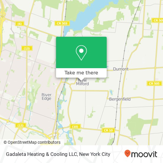 Mapa de Gadaleta Heating & Cooling LLC