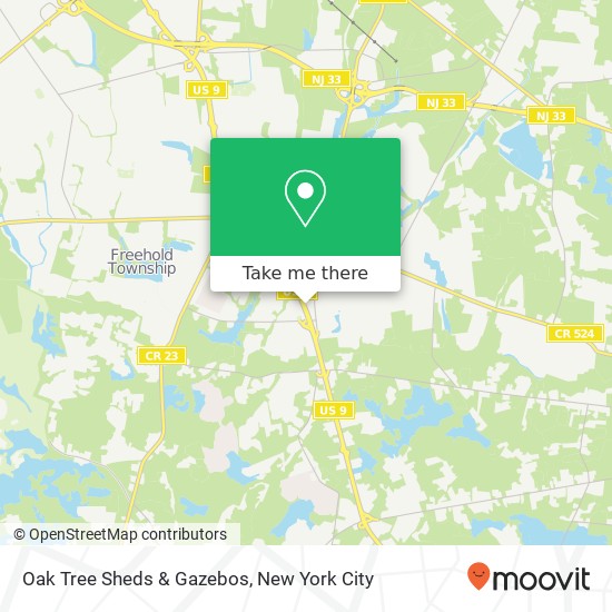 Mapa de Oak Tree Sheds & Gazebos