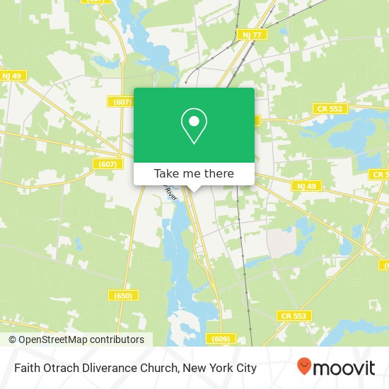 Faith Otrach Dliverance Church map