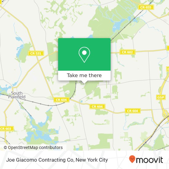 Mapa de Joe Giacomo Contracting Co