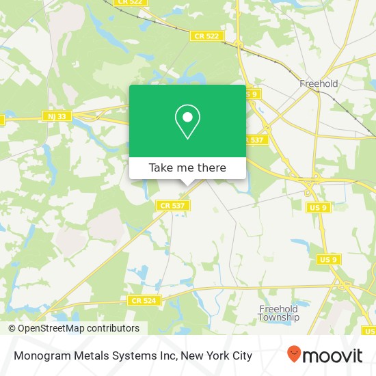 Monogram Metals Systems Inc map